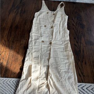 Urban Outfitters Cream Sleeveless Maxi Dress